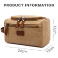 thumbnail image 2 of Trousse de Toilette pour Hommes Femmes Kit de Rasage Sac Dopp Kit pour Hommes Sac de Rasage de Voyage Housse Rabattable Trousse de Toilette en Toile pour Voyage, 2 of 6