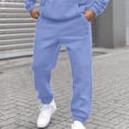 thumbnail image 2 of Pisexur Mens Sweatpants 2024 Solid Color Workout Jogging Athletic Pants ​Elastic Waist Drawstring Straight Leg Sweatpants Loose Elastic Bottom Casual Pants with Pockets, 2 of 5