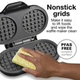 thumbnail image 3 of Proctor Silex Double Mini Waffle Maker Machine with 4&#2013265922?&#2013266077 Round Non-stick Grids, Makes 2 Personalized Individual Breakfast Keto Chaffles and Hashbr, 3 of 8