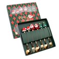 thumbnail image 2 of Oleegame 2PC Stainless Steel Cutlery Set Christmas Tableware Set Stainless Steel Spoon Gift Set Dessert Spoon Fork Coffee Spoon Christmas Pendant Spoon Tableware Set Gift, 2 of 9