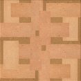 thumbnail image 1 of Ahgly Company Tapis d'Intérieur Lavable à la Machine, Carré, Transitionnel, Orange, Tapis de Zone, 8 Pieds Carré, 1 of 7
