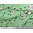 thumbnail image 3 of Soimoi Poly Georgette Fabric Spaceship,Star & Satellite Cartoon Print Sewing Fabric Yard 52 Inch Wide, 3 of 3