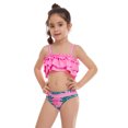 thumbnail image 1 of KAWELL Maillot de Bain Fille Deux Pièces Tankini Plissé à Volants, 1 of 6