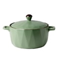 thumbnail image 1 of Qeeadeea Ceramic Round Casserole Dishes With Lids Oven Proof, Ceramic Cooking Pans Handle With Lid-green- 55oz 1600ml, 1 of 6