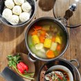 thumbnail image 3 of 1 Set, Stainless Steel Steamer, Double Ear Steamer, Metal Steamer, Steam Pot, Metal, 3 of 4