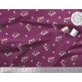 thumbnail image 2 of Soimoi polyester Crepe Fabric Leaves & Wild Flower Floral Print Sewing Fabric Yard 42 Inch Wide, 2 of 3