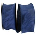thumbnail image 1 of Reliant Ribbon 92975W-055-40H 20.5 in. 20 Yards Dupioni Supreme Wired Edge Ribbon, Navy, 1 of 3