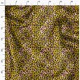 thumbnail image 3 of Soimoi Yellow polyester Crepe Fabric Leopard Animal Skin Print Fabric by the Yard 52 Inch Wide, 3 of 6