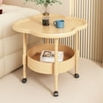thumbnail image 1 of Uuiauoio Modern End Table Side Table Plastic Flower Coffee Table Modern Double Layer Table with Storage Small Decorative Side Table Easy to Assemble for Small Spaces Bedroom Office Living Room, 1 of 9