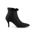 thumbnail image 3 of Unique Bargains Women's Ruffle Zipper Stiletto Heel Ankle Boots, 3 of 7