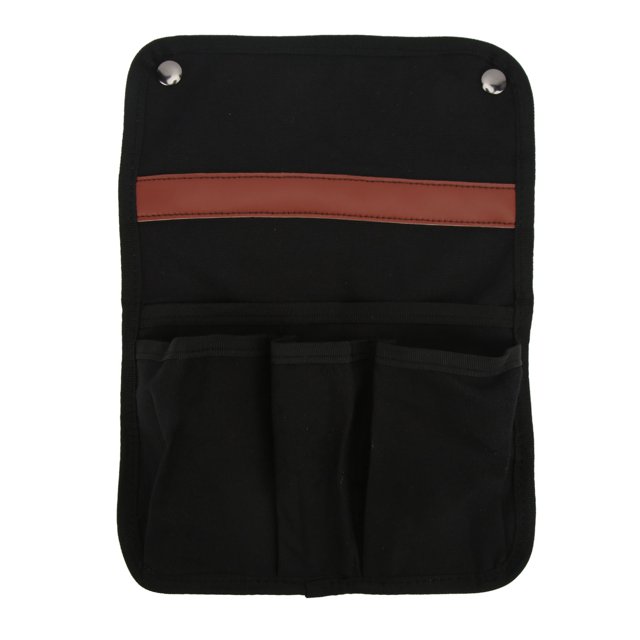 Chair Arm Pouch, Easy To Install Camping Chair Armrest Storage Bag Large Capacity For Home For Outdoor Black