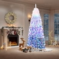 thumbnail image 2 of Pencil Christmas Tree Artificial Slim Xmas Trees Skinny Decorations Fake Flockeds Pink Gradient, 2 of 7