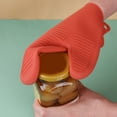 thumbnail image 4 of Thermal Insulation Silica Gel Gloves Kitchen Microwave Barbecue High Temperature Work Insulation Solid Color Gloves, 4 of 8