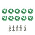 thumbnail image 1 of Youkk Ensemble de 10 Pcs Vis de Voiture Rondelles Assortiment Boulons de Véhicule Kit de Rondelle Décoratif Pièces de Rechange Automobile Vert, 1 of 8