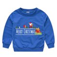 thumbnail image 1 of Tenues de Rentrée pour Filles Hiver Bébé Garçons Filles Noël Imprimé Dessin Animé Col Rond Pull Chandail en Molleton Ensemble de Détente Deux Pièces en Liquidation, 1 of 8
