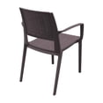 thumbnail image 3 of Compamia Capri Chaise de Salle à Manger de Patio en Résine avec Accoudoirs Brun, 3 of 11