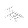 thumbnail image 2 of Monarch Specialties Bed, Queen Size, Platform, Bedroom, Frame, Upholstered, Pu Leather Look, Wood Legs, White, Transitional, 2 of 3