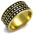 thumbnail image 1 of Alamode TK2312-11 Men IP Gold Stainless Steel Ring with Epoxy in Jet - Size 11, 1 of 1