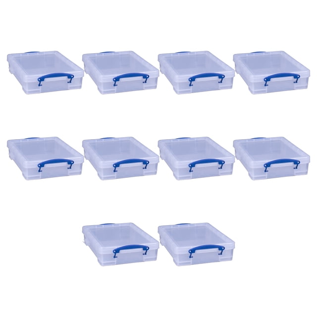 Really Useful Box 4L Storage Container w/ Lid & Clip Lock Handles (10 Pack)