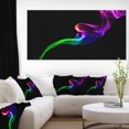 thumbnail image 1 of Motif de Feu Fractal Coloré sur Fond Noir - Grande Oeuvre Murale Abstraite sur Toile, 1 of 4