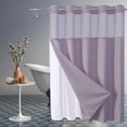 thumbnail image 5 of Shower Curtain For Bathroom 71 in W x 74 in H Reversible Heavy Duty Polyester Fabric With Built-in Large Rings, 5 of 5