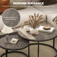 thumbnail image 4 of HOMCOM Nesting Tables, Coffee Tables Set of 2 with Faux Marbled Top, 4 of 10
