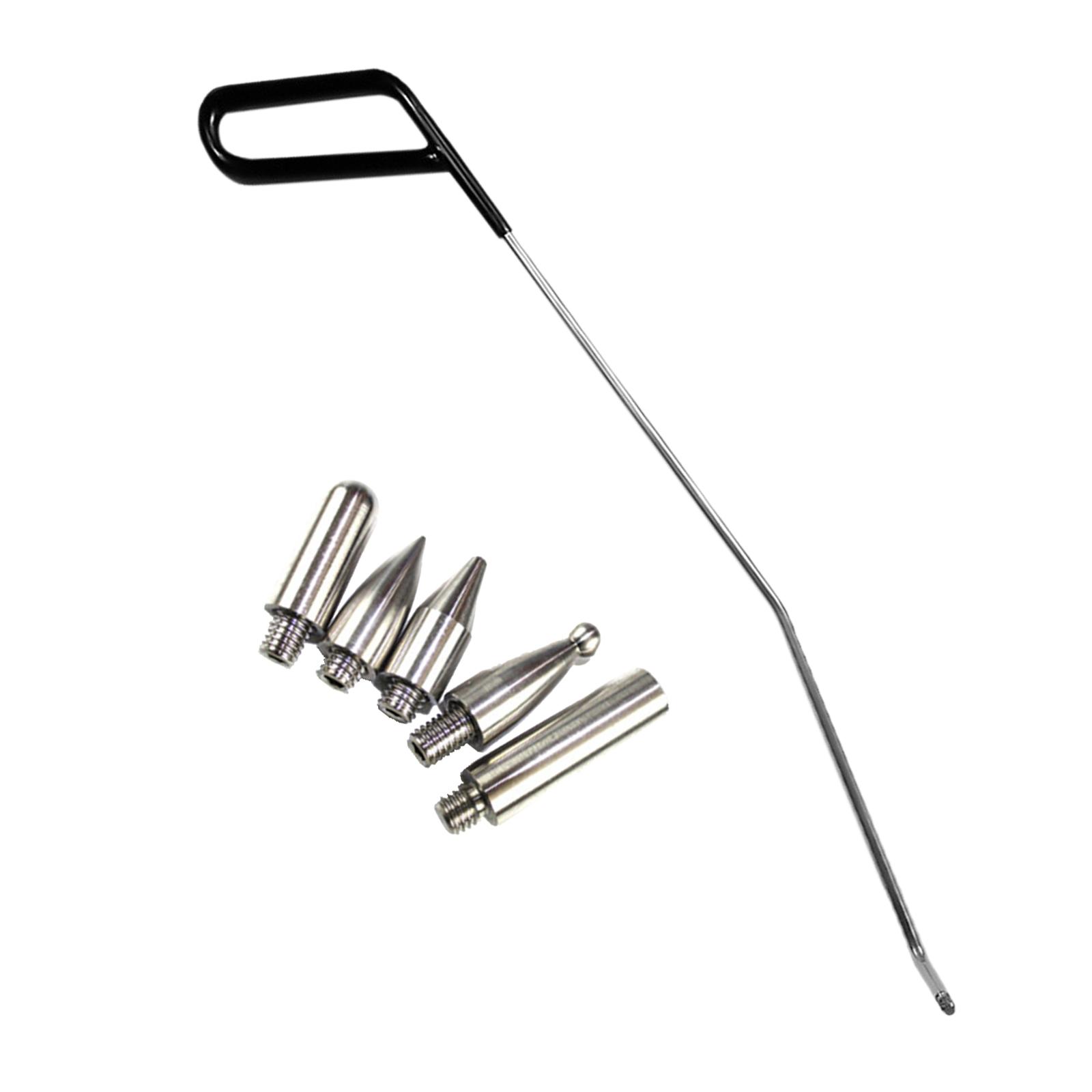 jinwen 6 Pieces Dent Repair Rod Kit Paintless Puller for Auto Body Door Dings Right Right Hand