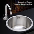 thumbnail image 4 of Undermount Kitchen Sink, Stainless Steel Undermount Kitchen Bar Sink with Strainer, 42cm Outer Diameter Single Bowl Kitchen Sink, Small Kitchen Sink  for Kitchen Bar RV, 4 of 7