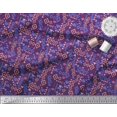 thumbnail image 3 of Soimoi Purple Poly Georgette Fabric Diamond Geometric Printed Craft Fabric by the Yard 42 Inch Wide, 3 of 5