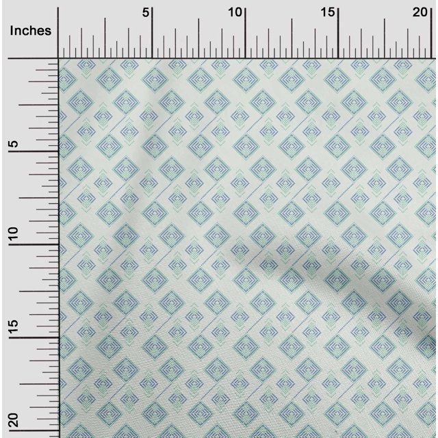 oneOone Cotton Flex Fabric Diamond Geometric Print Fabric By Yard 40 Inch Wide