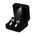 thumbnail image 2 of Weilifangwps Velvet Earring Studs Box with LED Light Jewelry Display Gift Box for Birthday Anniversary, 2 of 4