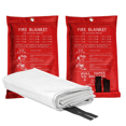 thumbnail image 4 of 4 Pcs Couverture d'Urgence contre l'Incendie, Couverture contre l'Incendie, Couverture de Suppression des Incendies pour Cuisine, Gril, Foyer (39.4 Pouces x 39.4 Pouces), 4 of 7