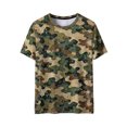thumbnail image 4 of Ceisia T-Shirts à Col Rond pour Hommes à Texture Usée avec Imprimé Camouflage, Hauts Décontractés Extensibles et Respirants à Manches Courtes Cadeaux, 4 of 9