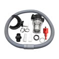 thumbnail image 1 of Vensio -Universal Rainwater Collection System for Downspouts, 3/4 Inch Female Thread Rain Barrel Diverter and Collector with Integrated Filter and Hose, PVC Set, 1 of 9