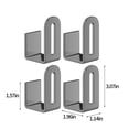 thumbnail image 3 of SuoKom 2 Pair Holder Pot Lid Storage Pots and Pans Organizer Pot Lid Holder Stand Serving Tray Organizer Dish Rack Pot Cover Door Bracket Bakeware No Punching, 3 of 9