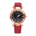 thumbnail image 1 of HBFAGFB Montre pour Femmes Ceinture Givrée Montres Tendance pour Dames Simple et Mode Robe Tenue Quotidienne Rouge, 1 of 7