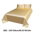 thumbnail image 3 of Ohufall Queen Bed Sheet Set 3 Piece Ice Silk Bed Sheets Solid Color Summer Cooling For Home, 3 of 8