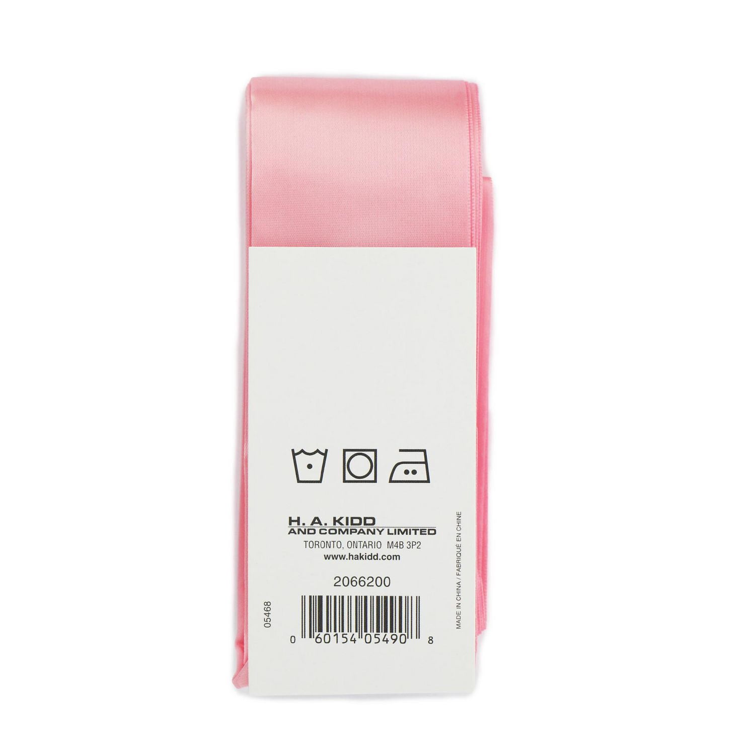 UNIQUE Blanket Binding, White, 52 mm (2.05 in) × 4.35 m (4.76 yd), Satin Polyester, Pink
