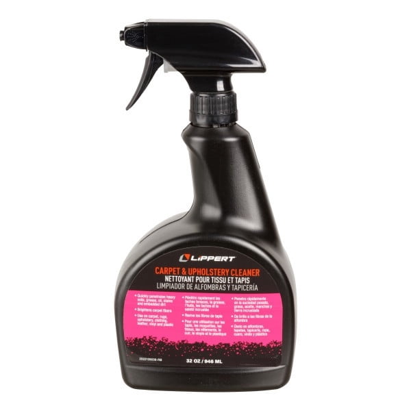 Lippert Components Carpet Cleaner 2022013923 Use On Carpet/Rugs/Upholstery To Remove Soil/Grease/Oil/Stains/Embedded Dirt; 32 Ounce Spray Bottle; Case Of 12