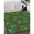 thumbnail image 3 of Ahgly Tapis Rectangulaire Lavable en Machine Intérieur Transitionnel Vert Forêt Foncé, 3 Pieds x 5 Pieds, 3 of 7