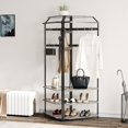 thumbnail image 5 of Eastvita Corner Coat Rack with Shoe Bench - Entryway Rack with 12 Double Hooks/Corner Hall Tree with Storage/Organizer Shoe Bench Shelf for Entryway/Hallway/Closet, 5 of 5