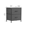 thumbnail image 3 of Mainstays 2 Drawer Fabric Nightstand, Grey, 3 of 7