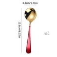thumbnail image 3 of Soup Spoons Stainless Steel 6.2 Inch Length Stainless Steel Spoons Portable Handle Soup Spoons, 3 of 3