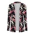thumbnail image 3 of Pisexur Womens Jacket Open Front Cardigans Trench Coats Fall Jackets Women's Fashion Printed Long Sleeved Cardigan Jacket, 3 of 5