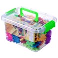 thumbnail image 1 of EIGTHTAIL Plastic Funny Building Blocks Toy Educational Toy Assembly for Kids Boys Girls（With Storage Box 130pcs), 1 of 10