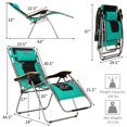 thumbnail image 2 of Gymax 2PCS Folding Chair Padded Lounge Chair w/ Beech Armrests Turquoise, 2 of 10