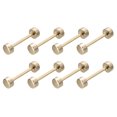 thumbnail image 1 of Unique Bargains 8Pack Metal Bag Strap Connect Buckles,25x35mm Purse Screw Fixing Rivets (Light Golden), 1 of 7