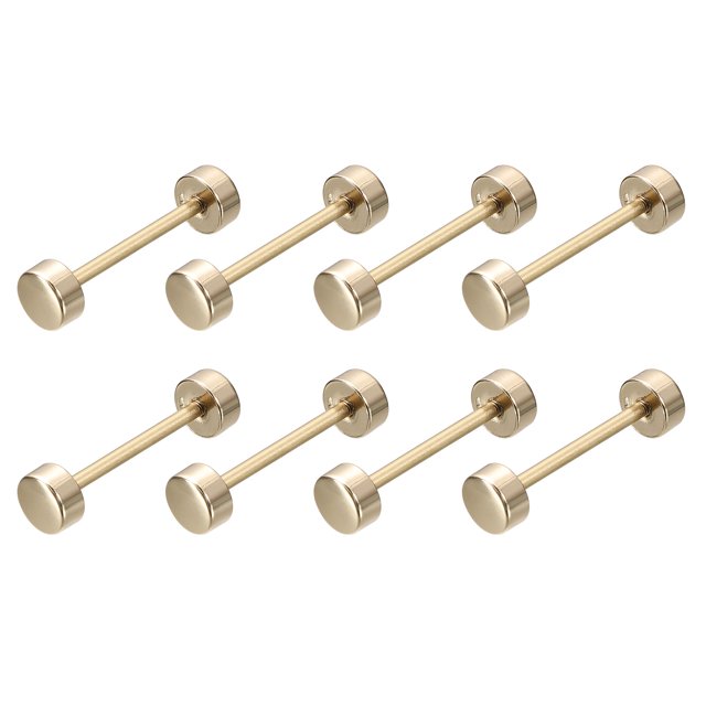 Unique Bargains 8Pack Metal Bag Strap Connect Buckles,25x35mm Purse Screw Fixing Rivets (Light Golden)