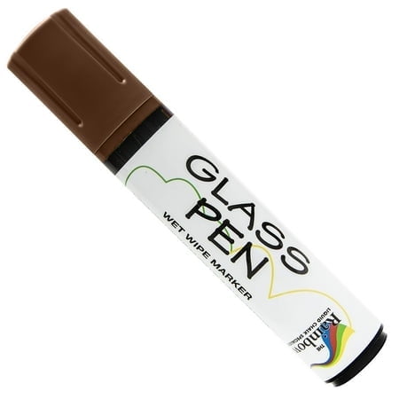 glass Pen Window Marker: Liquid chalk Markers for glass, car Marker or Mirror Pen with Washable Paint - car Windows, Mirror, Storefront Windows, Parade & Party, Holiday (Brown, Jumbo Tip)