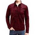 thumbnail image 2 of KIHOUT Chandails Molletonnés de Printemps et d'Hiver pour Hommes, Chandails Molletonnés Unis à Col Roulé à Fermeture Éclair à Manches Longues pour l'Extérieur, Hauts de Base T-, Taille P-2TG, 2 of 6